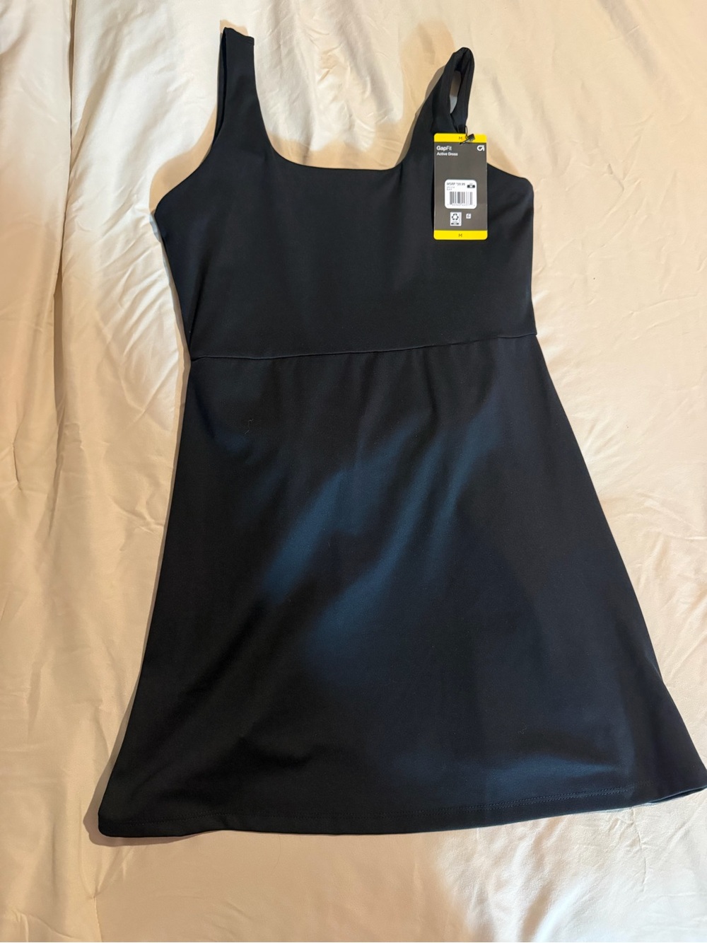 Black Square Neck Mini Dress - Unbranded